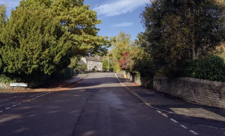 Road through a country village