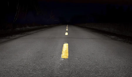 A road at nighttime